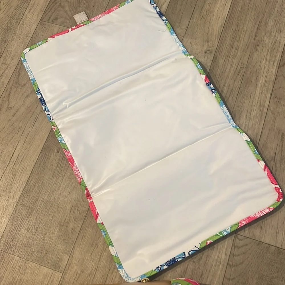 Lilly Pulitzer jubilee patchwork diaper bag with changing pad RARE